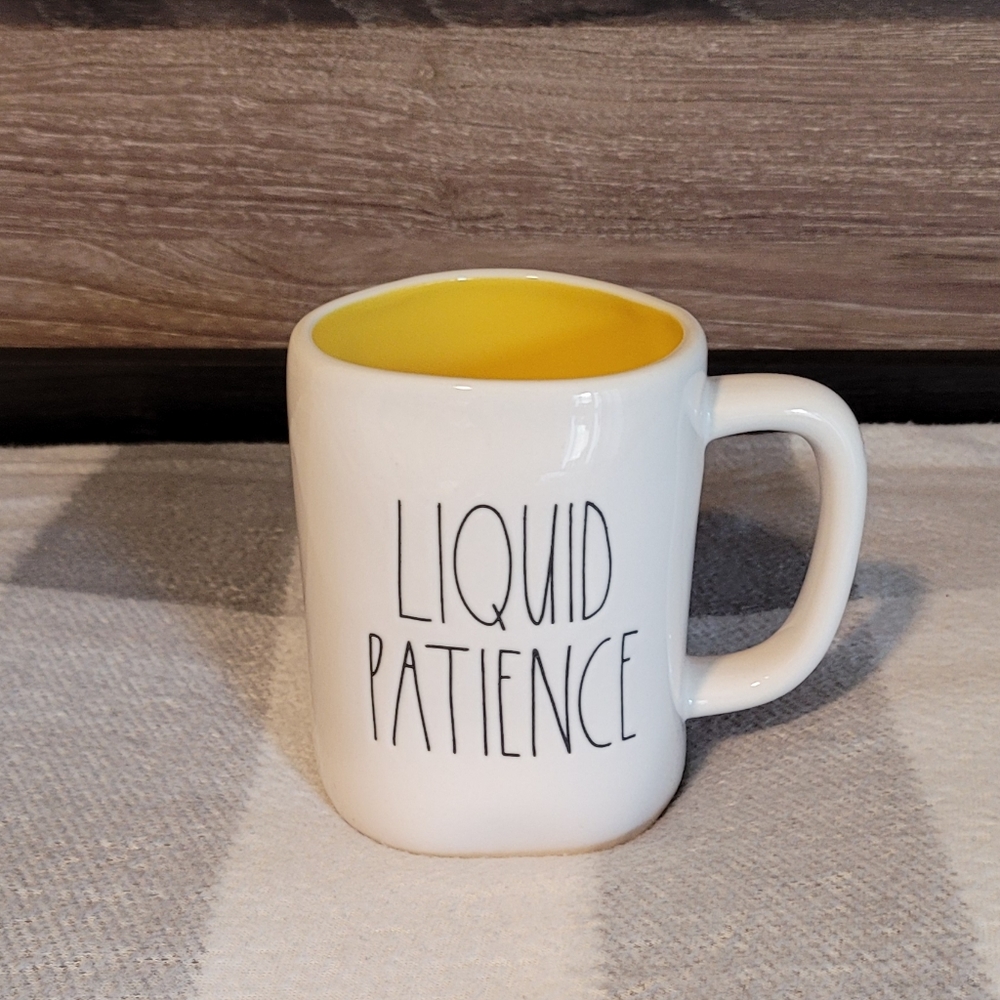 Rae Dunn Mug "LIQUID PATIENCE" 😁